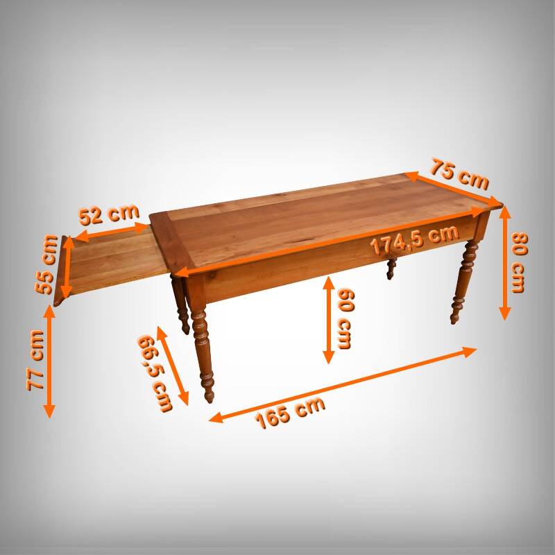 Farm table in cherry wood – late 19th century