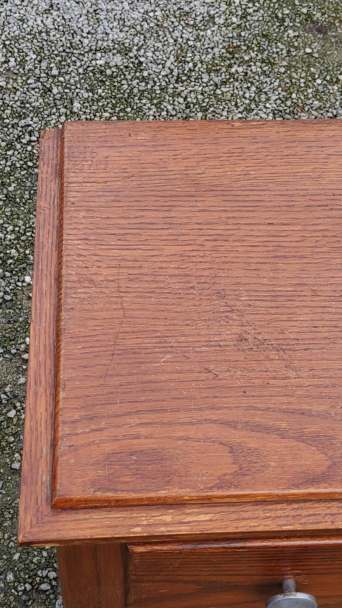 Vintage oak chest of drawers from the 50s compass feet 4 drawers