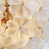 Large flower ceiling light in Murano glass, Ernst Palme, Germany, 1970s