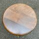 Small round vintage shelf in solid oak, circa 1900
