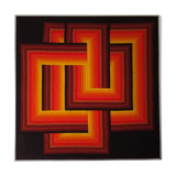 Kinetic art, painting by Patrice Allart from the 70s