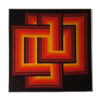 Kinetic art, painting by Patrice Allart from the 70s