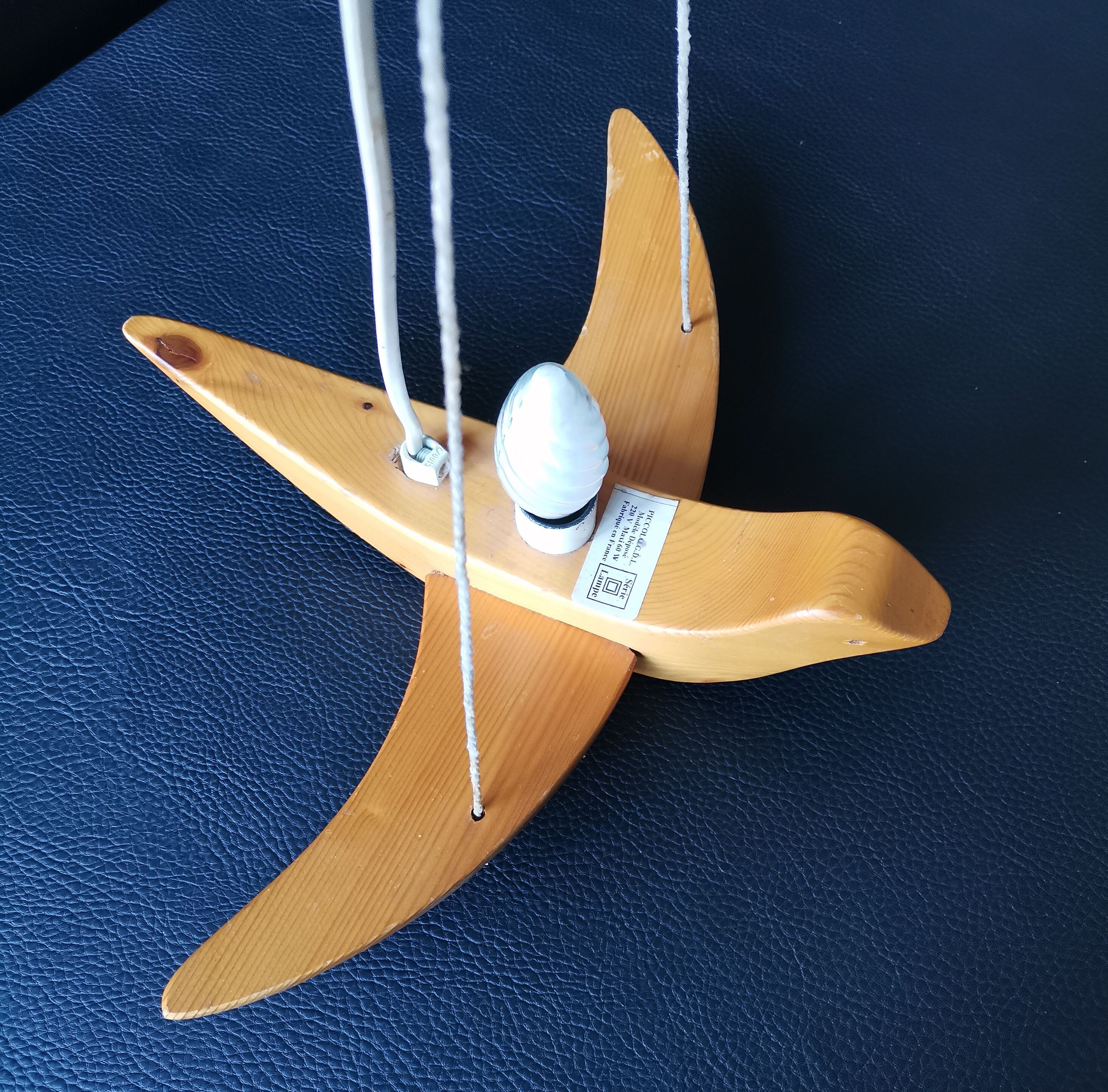 Scandinavian wood chandelier