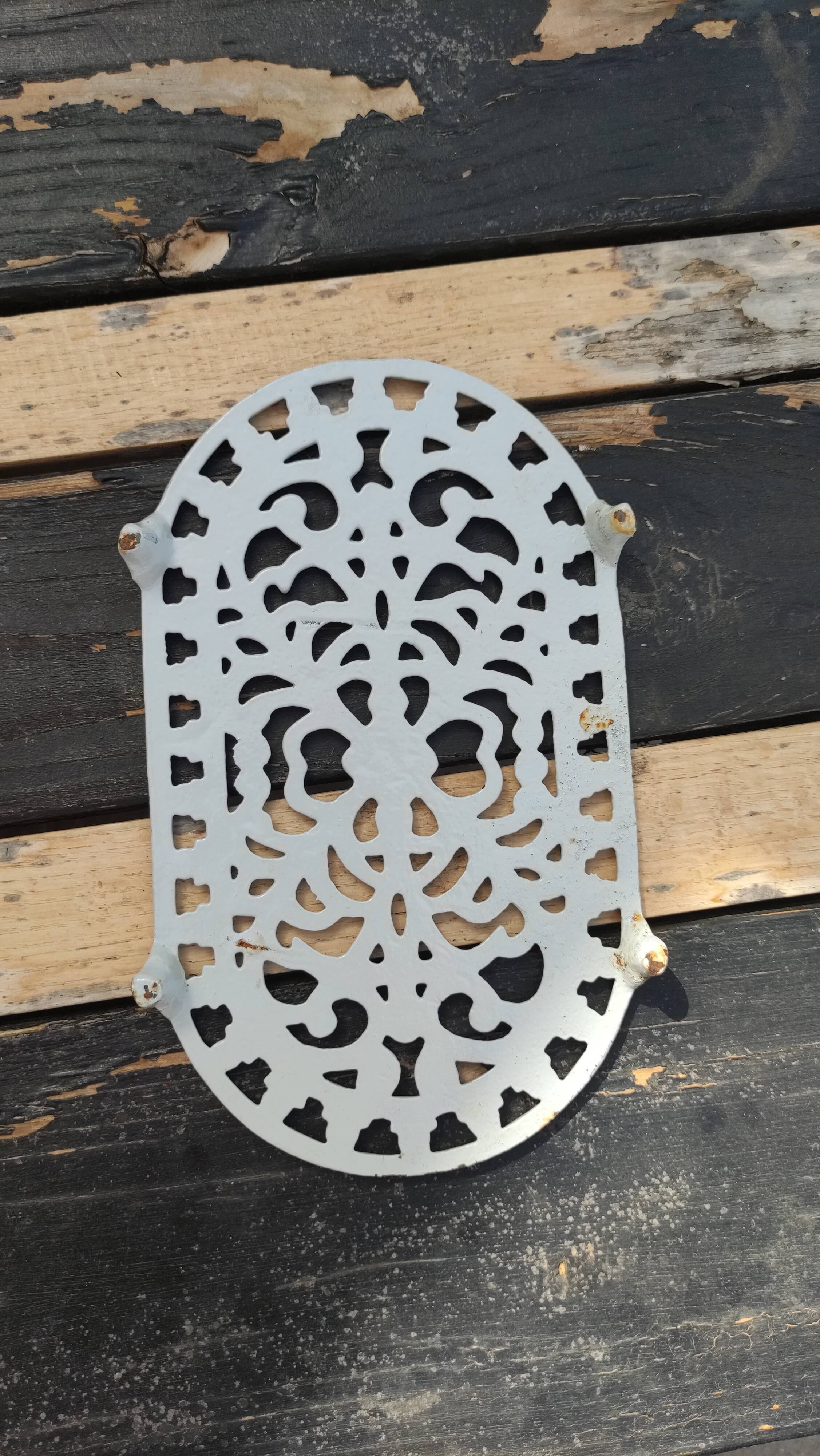 Vintage cast iron underside