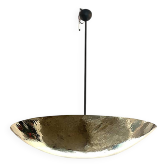 Contemporary Hammered Brass Dome Pendant Light