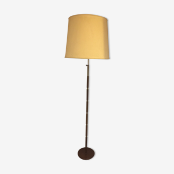 Scandinavian floor lamp in teak and brass, 1960