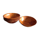 Set of 6 bowls Danish teak