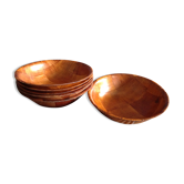Set of 6 bowls Danish teak