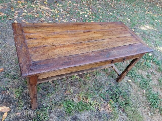 Old farmhouse table late 19th century in solid oak