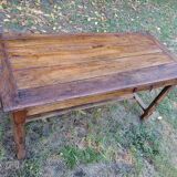 Old farmhouse table late 19th century in solid oak