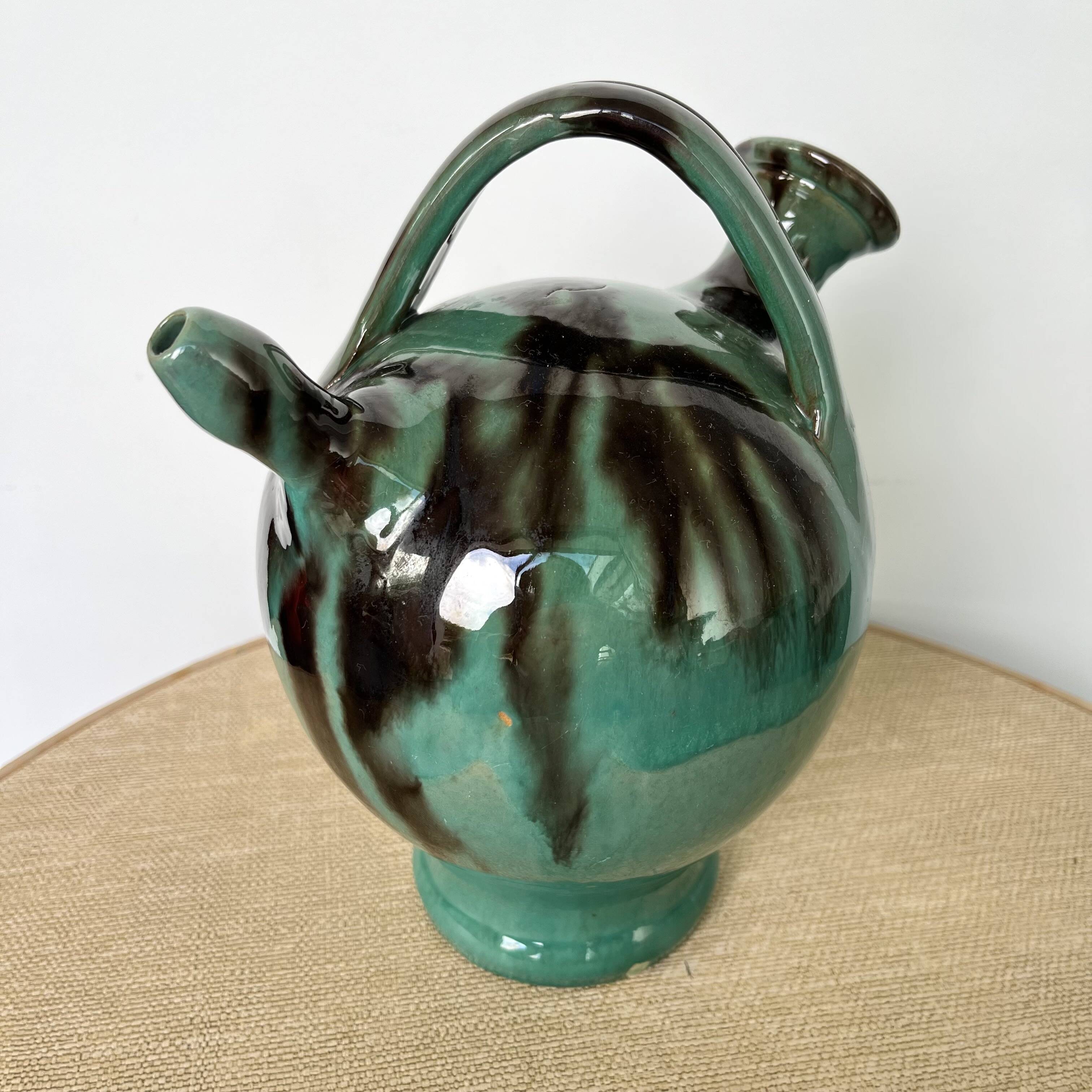 Cruche gargoulette vernissée