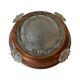 Exceptional flush ceiling light Italian Art Deco in copper and glass, 1940s, Italy