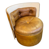 POLTRUNA 70's leather boudoir armchair