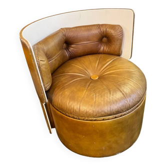 Fauteuil en cuir Poltrona & Frau, 1970