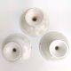 Three porcelain potters decoration heron and bamboo