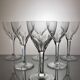 6 Val Saint Lambert crystal wine glasses model Nestor