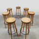 Vintage design wooden barstools 'Swirl'
