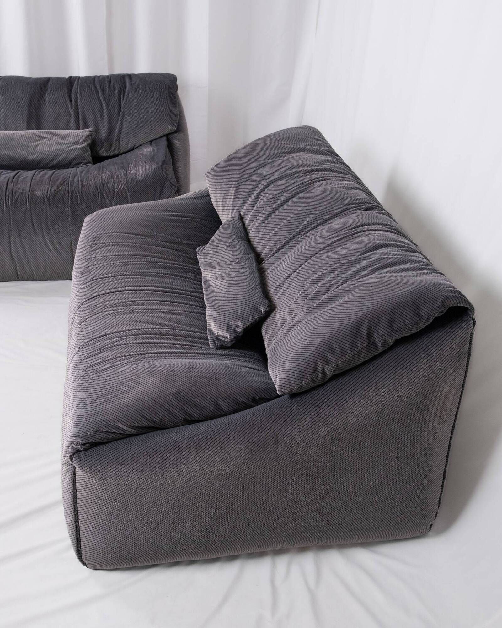 Compact pair of Plumy sofas, Annie Hiéronimus for Cinna, 1980s