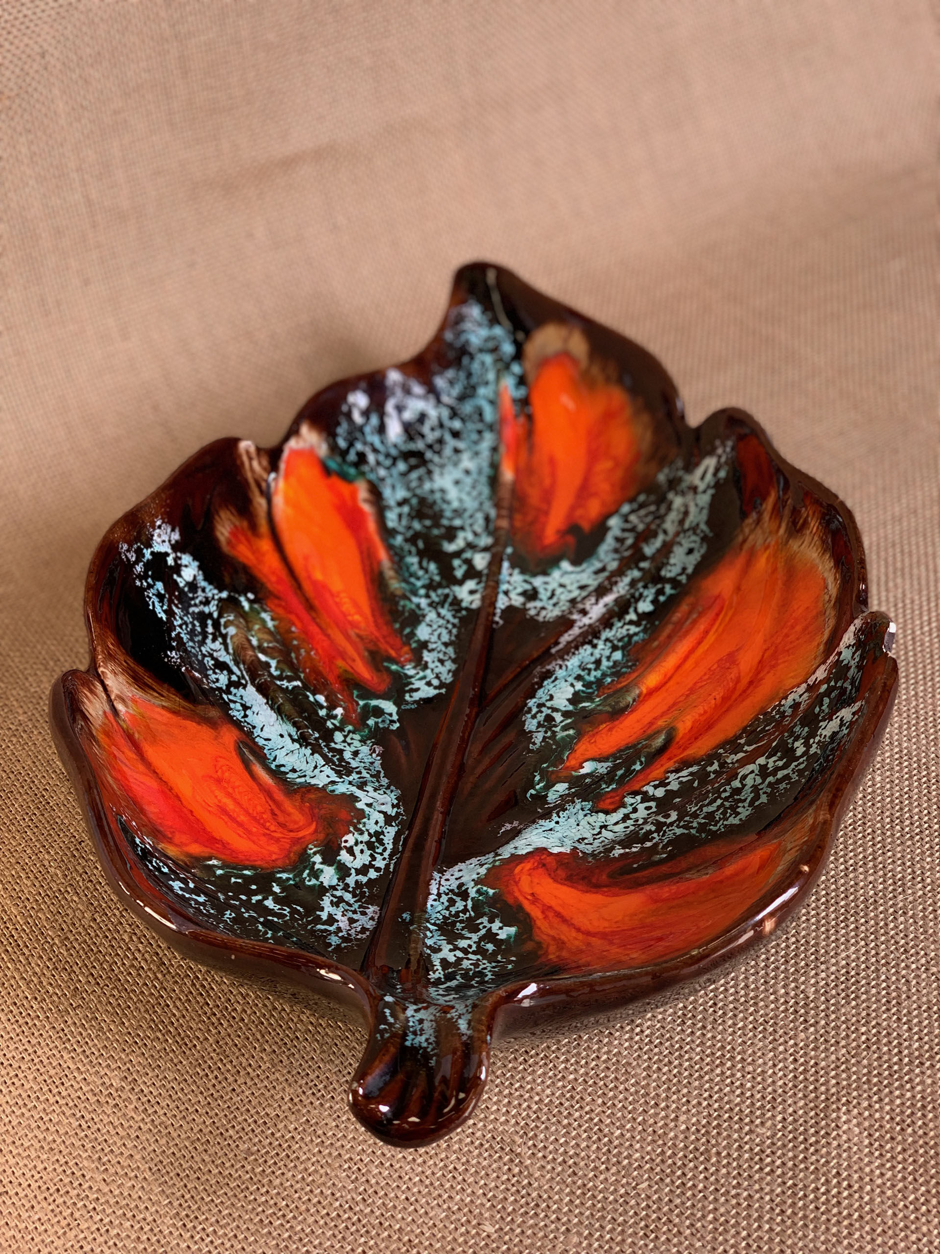 Pocket tray multicolored ceramic Vallauris unsigned