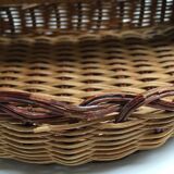 Table mirror in rattan 29 x 20 cm