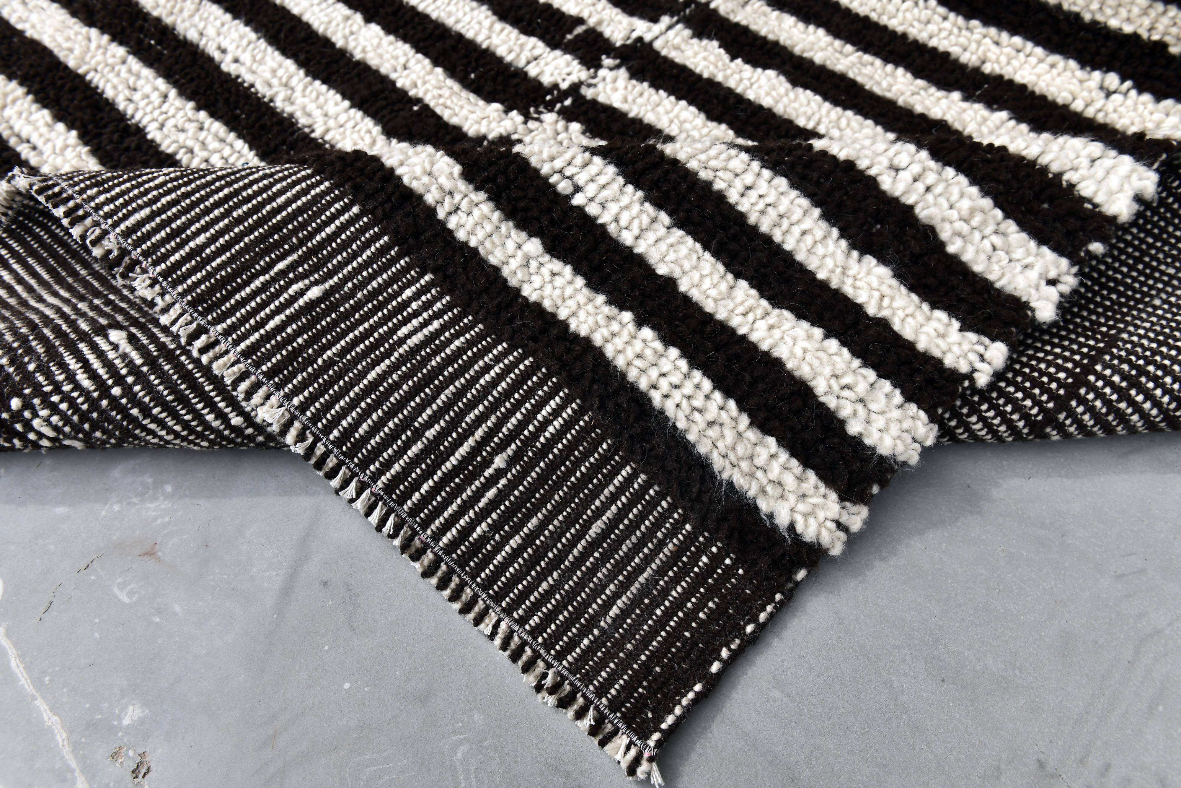 brown and white wool berber rugs ,  195x305cm shaggy natural organic rug