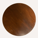 Bamboo and oak modernist brutalist side table, Dutch 1960s-1970s