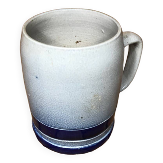 Old BETSCHDORF Tankard Gray Blue Sandstone Vintage #A604