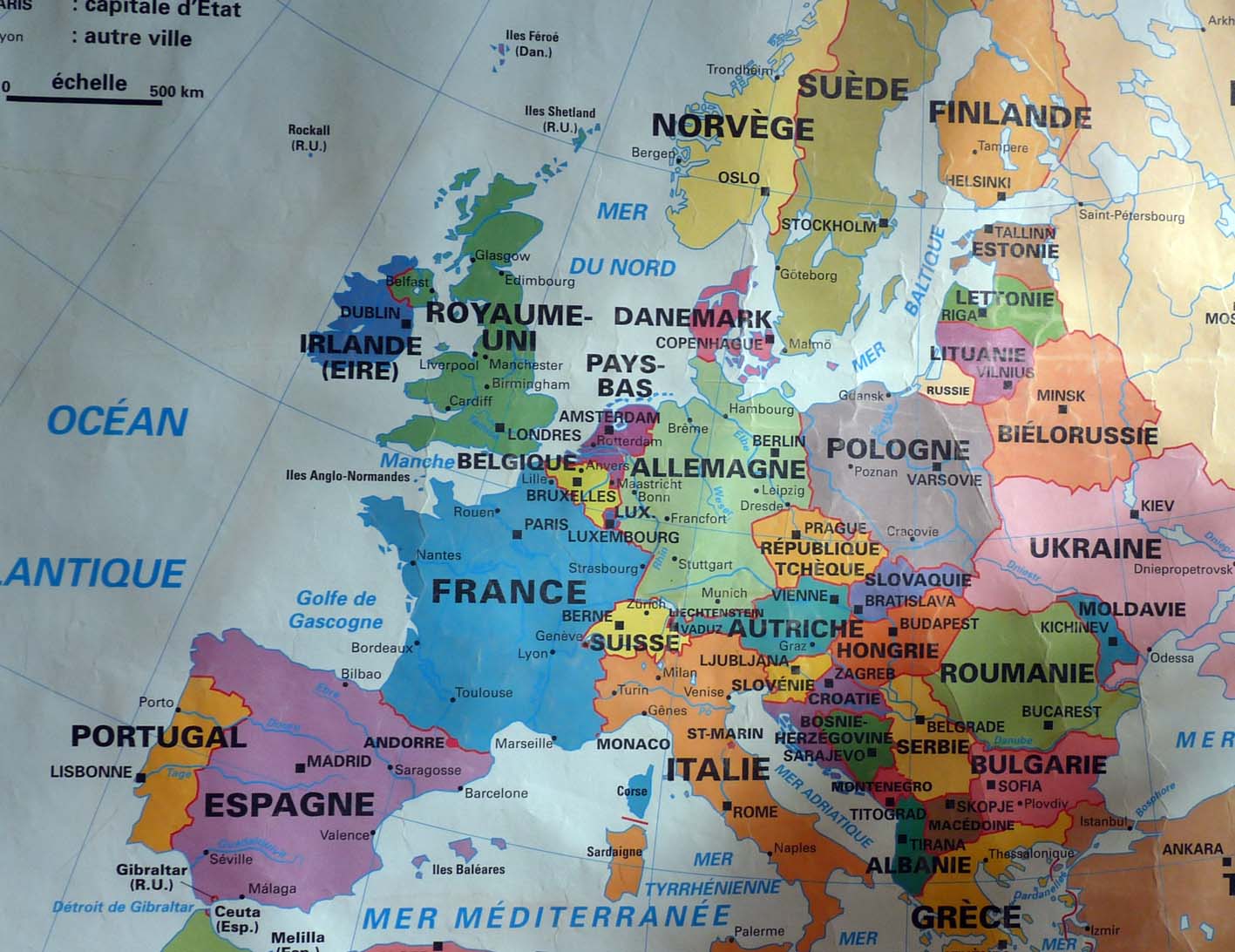 School map post vintage Europe edition MDI poster