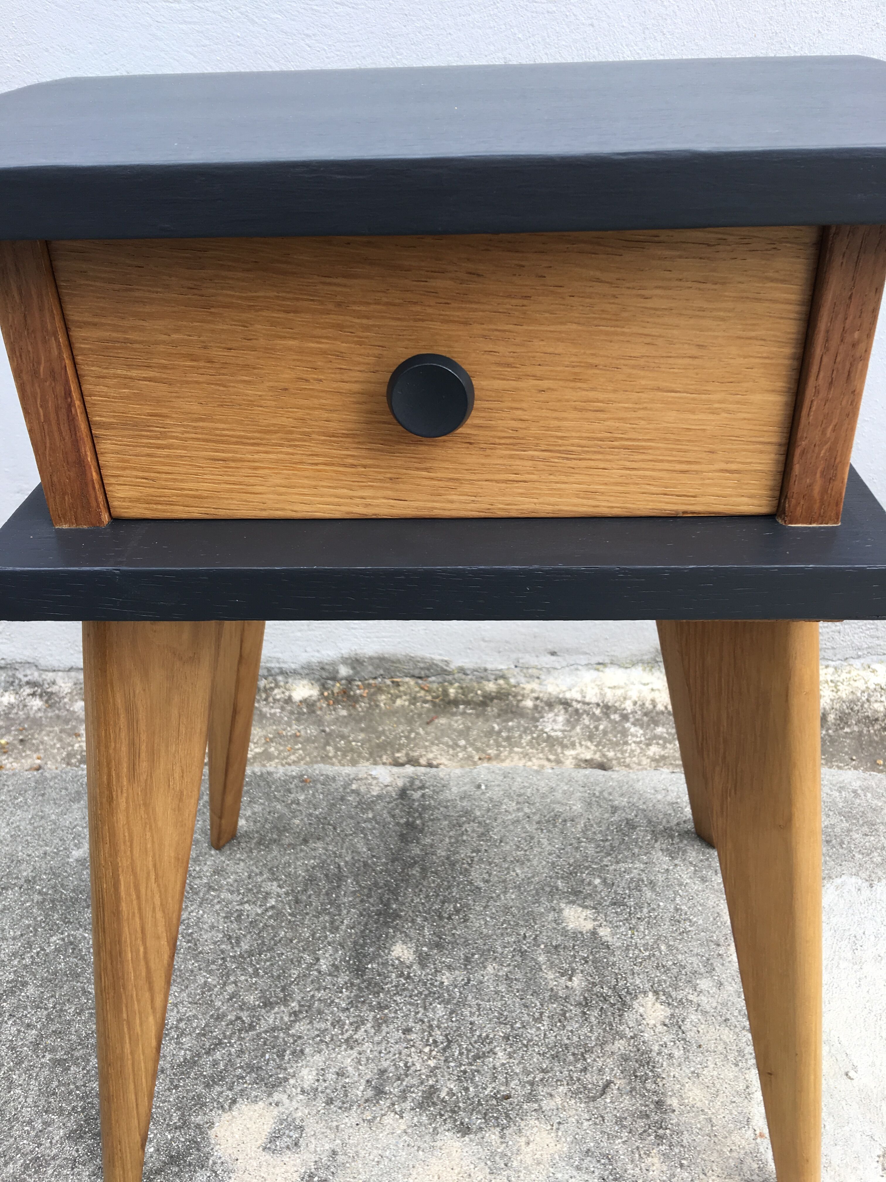 Vintage bedside feet compass restyled