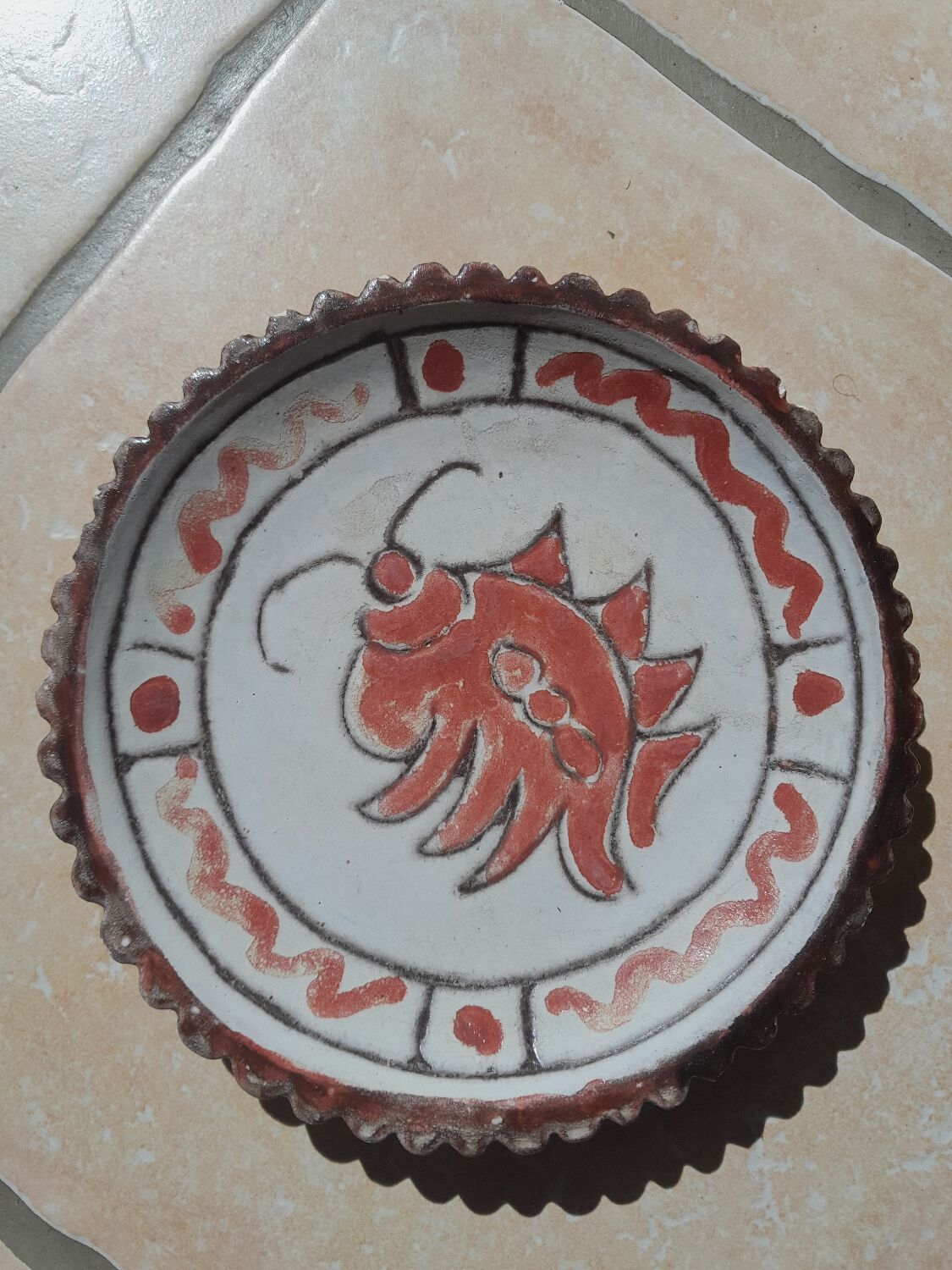 Ceramic dessert plates signed Jérôme MASSIER - Vallauris