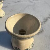 Set of Two Egg Cups in Old Earthenware