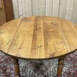 Cherry wood dining room table with 2 extensions, LOUIS PHILIPPE style work from the 1930s