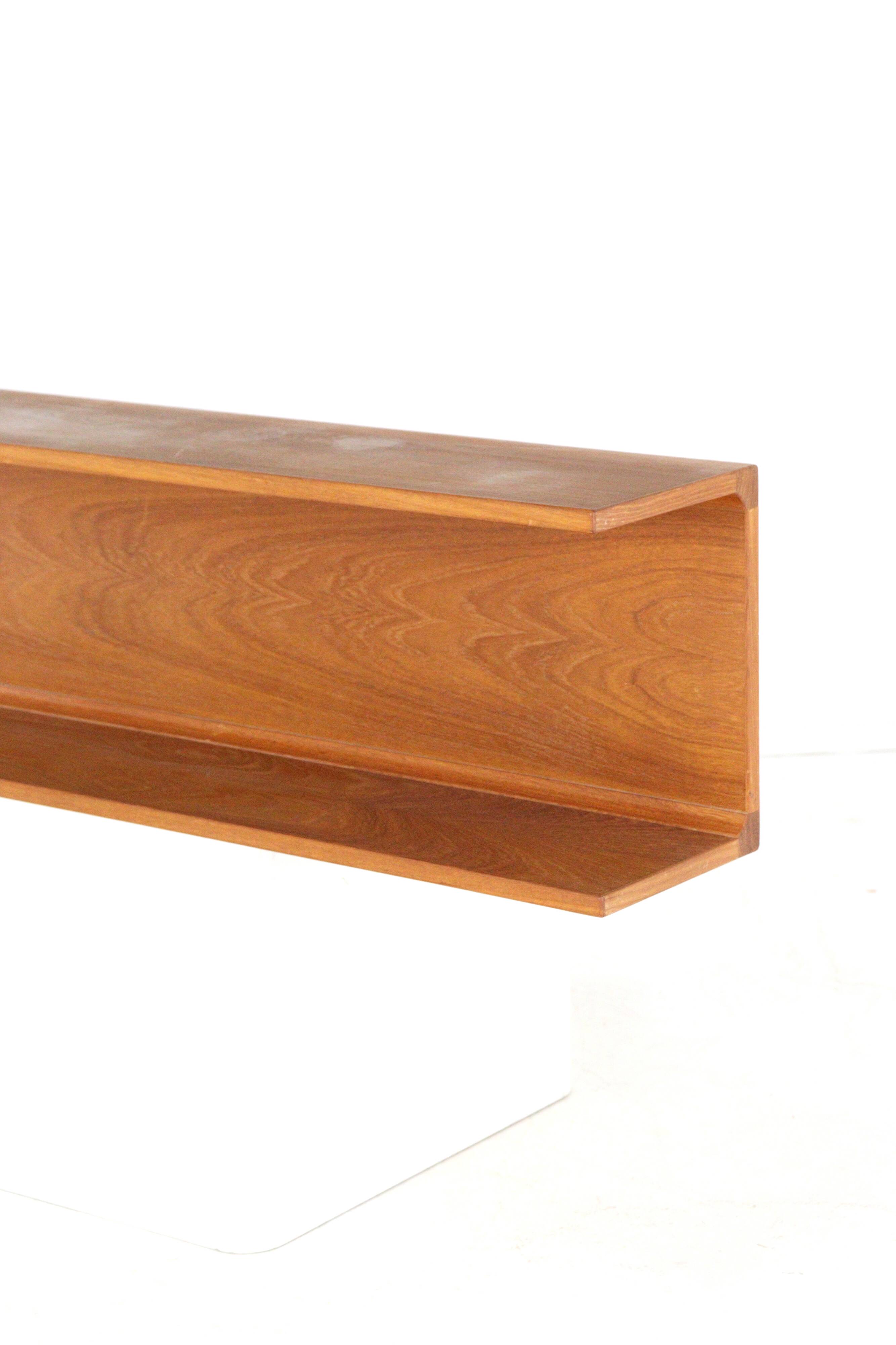 J. Viby for Pedersen & Hansen teak wall shelf