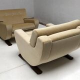 Paire de fauteuils par le sculpteur italien Franz T Sartori Flexform 1965