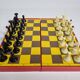 Vintage 80s Latvian Travel Magnetic Chess Set Complete with Pieces and Board