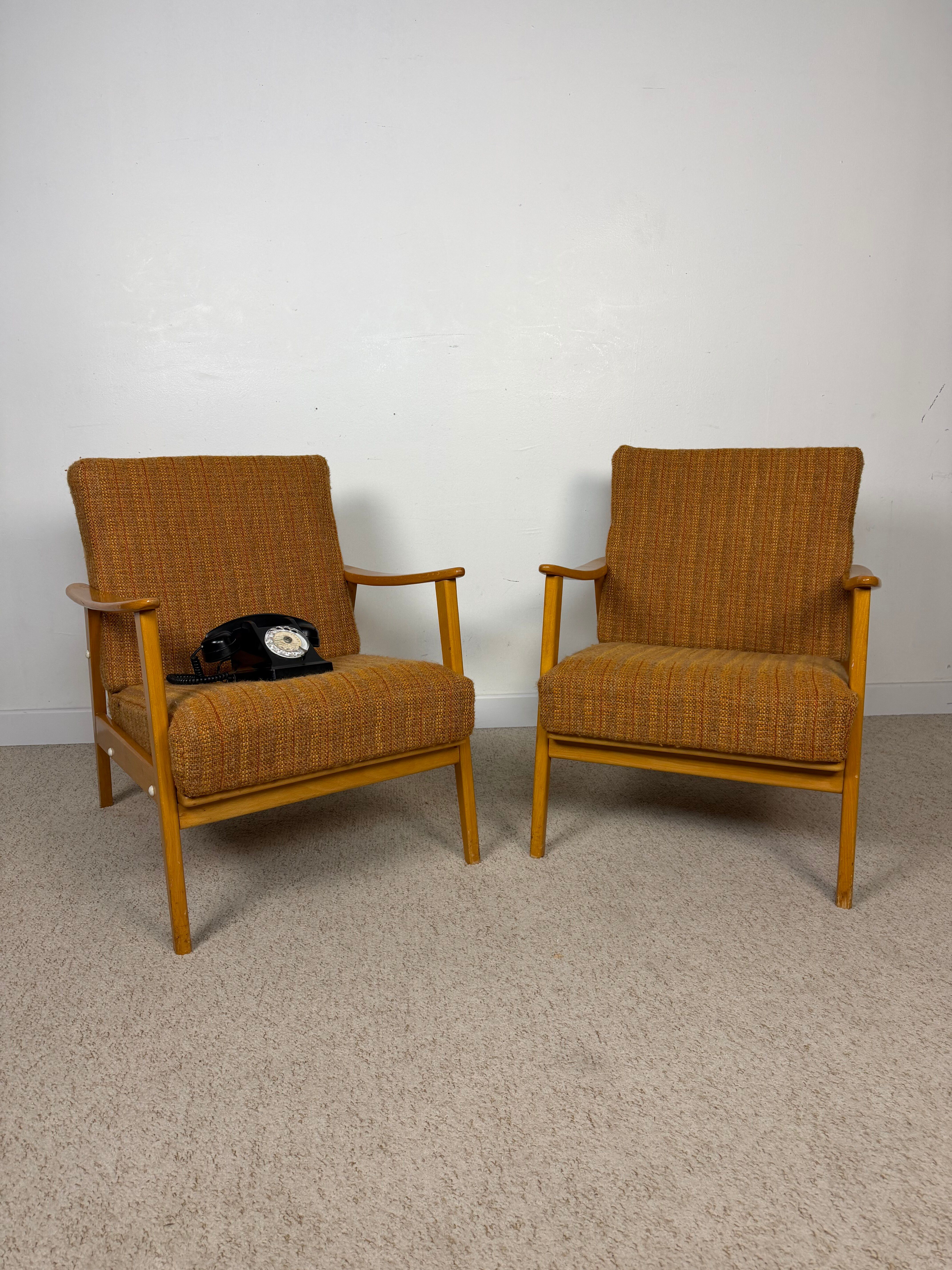 Paire de fauteuils vintage scandinaves