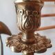 Paire bougeoirs en bronze