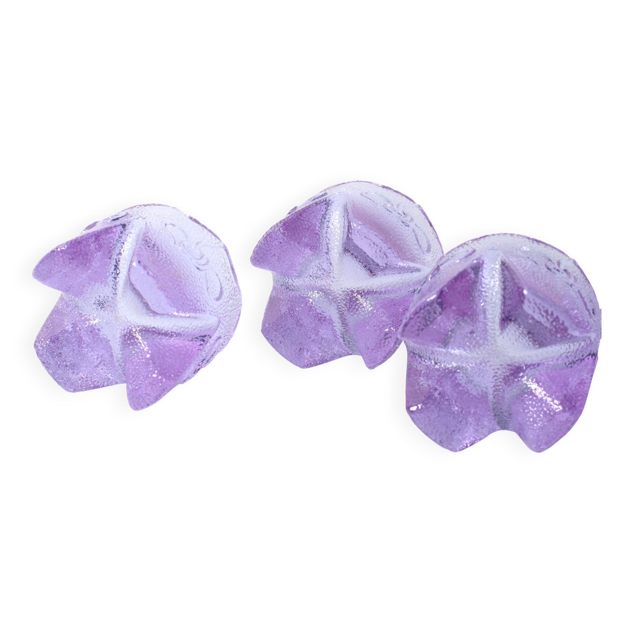 Set of 5 Vintage Lilac Tumblers / LACS Kristallglas / Italy / 1970s
