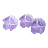 Set of 5 Vintage Lilac Tumblers / LACS Kristallglas / Italy / 1970s