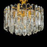 Murano glass light fixture in brass Palazzo, Kalmar, Austria, 1970s