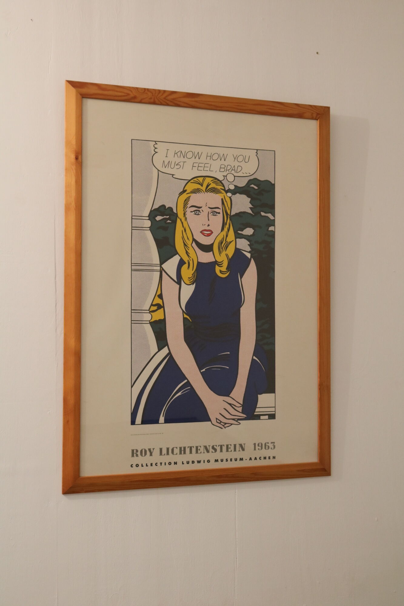 1980s Roy Lichtenstein museum poster, designed for the Ludwing Museum in Germany