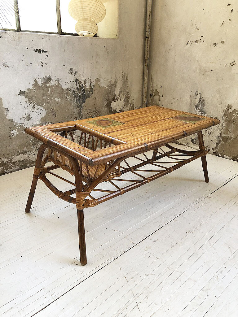 Rattan coffee table