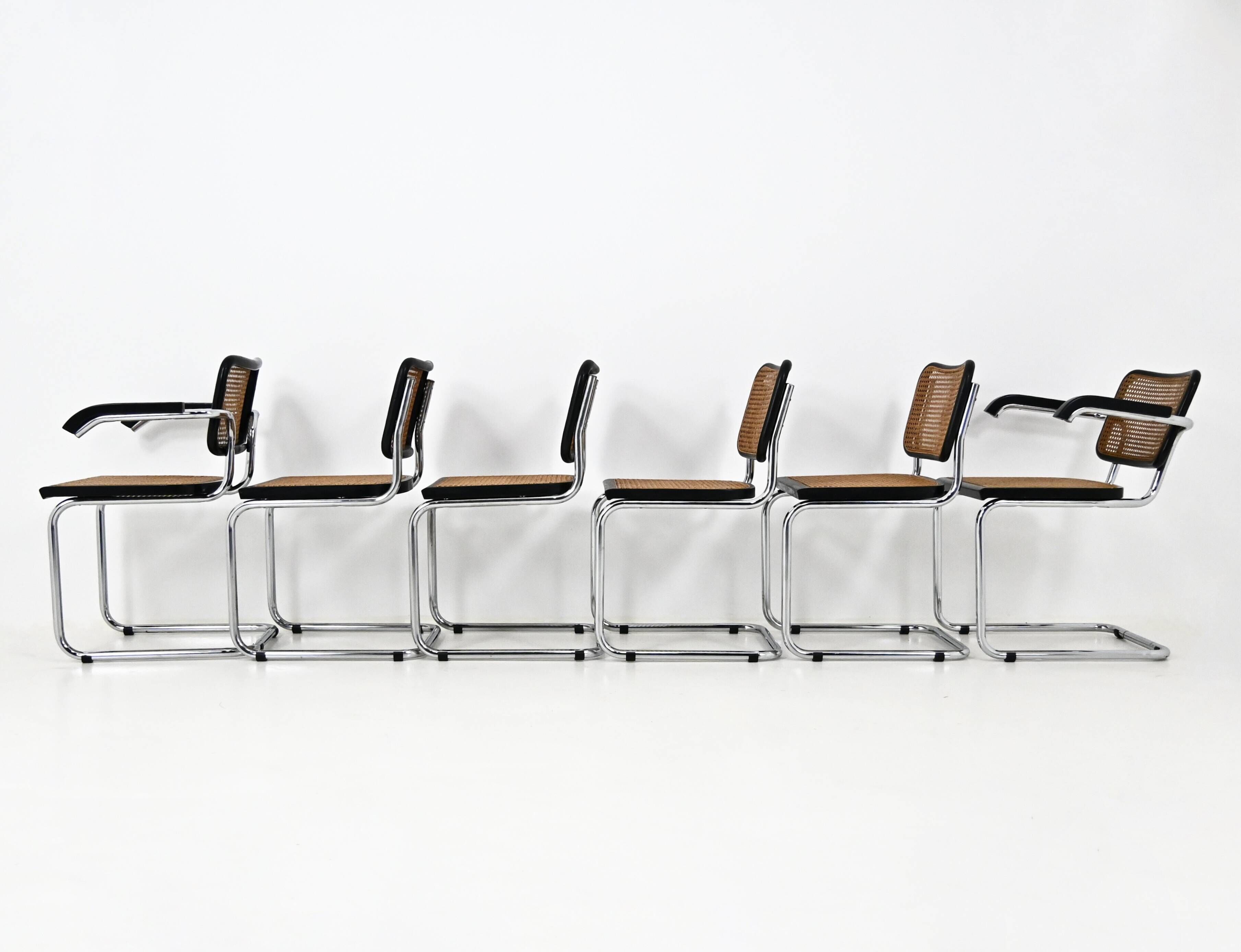 Ensemble de 6 chaises de salle à manger Style B32 de Marcel Breuer