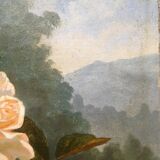 Painting "Gardened Rose Jetty" Flowers by Pierre Jules BROCQ (1811-?)