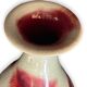 Large baluster vase in Chinese cracked ceramic Pigeon blood and celadon