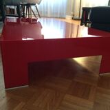 Red coffee table designer Lorenzo Arosio brand Glass