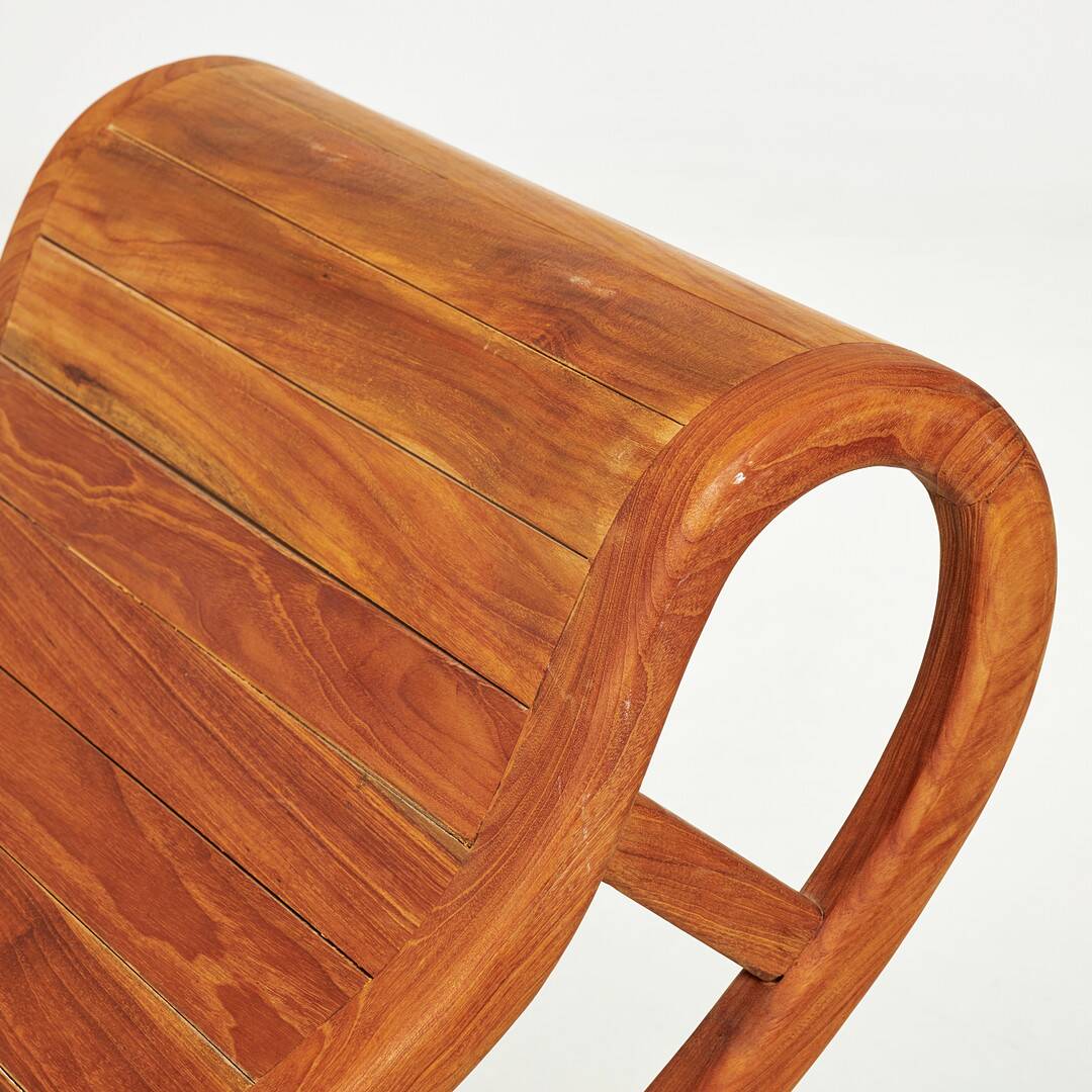 Teak chaise longue - in the spirit of Le Corbusier's LC4 chair