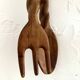 XXL carved wooden spoon and fork set