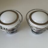 Pair of space age wall lights by Delmas from the 70s