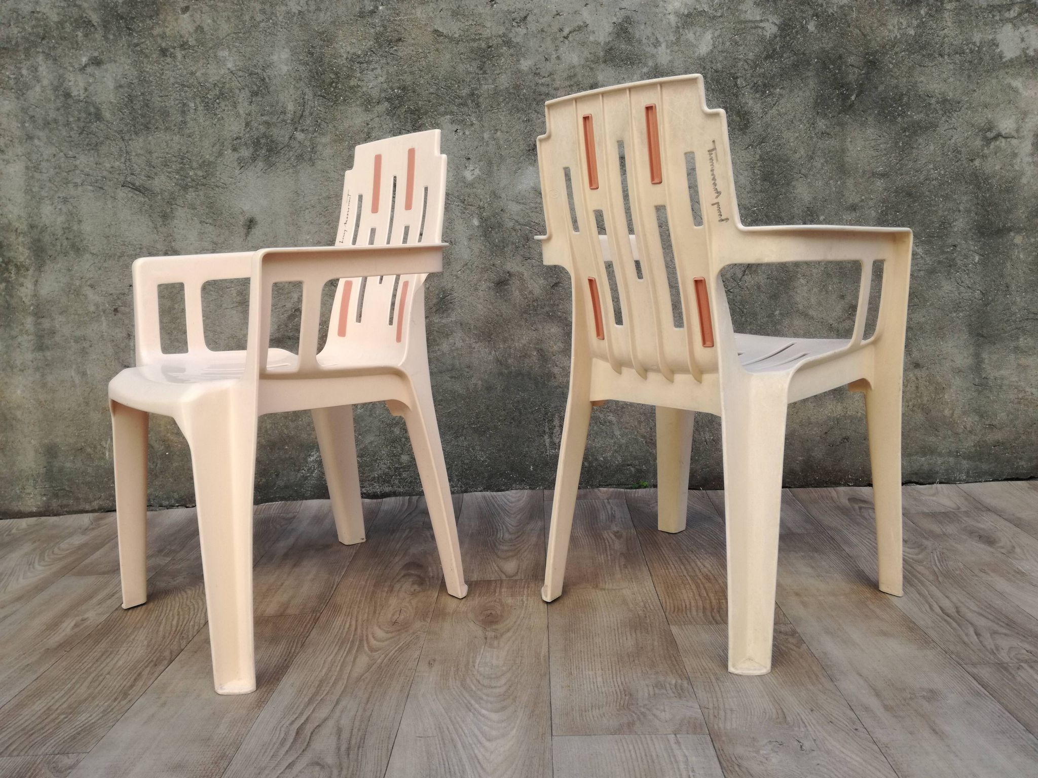 Pair of garden chairs by Pierre Paulin for Henry Massonnet, 1960s